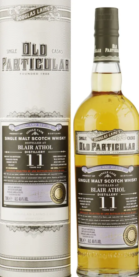 Old Particular Blair Athol 11 Years Sherry Matured Single Cask